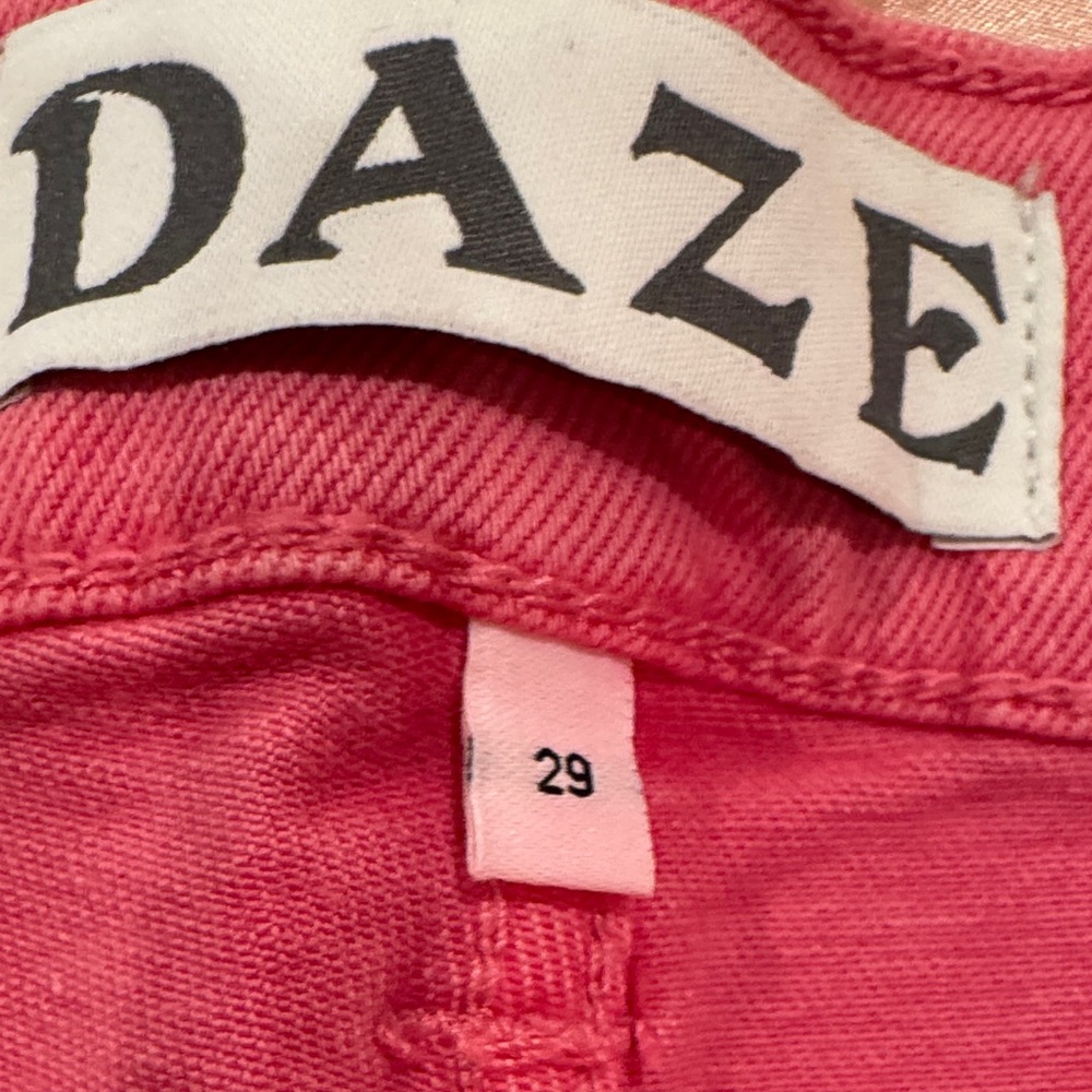 Daze Stylish Pink Jean Shorts for Women - Picture 2 of 4